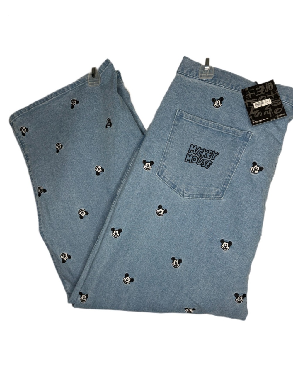 NWT Cakeworthy Mickey Mouse Embroidered Jean SZ 42